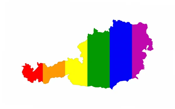 Austria mapa gay — Foto de Stock