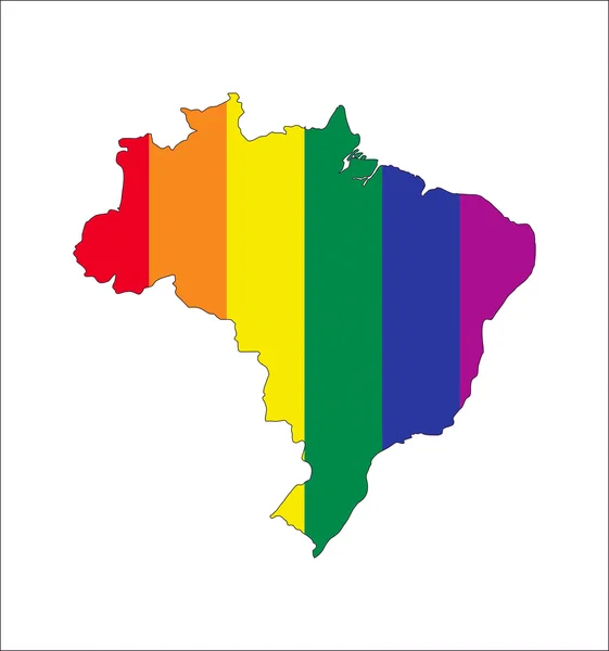 Brasilien gay karta — Stockfoto