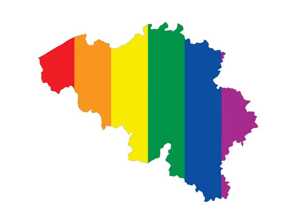 벨기에 게이 지도 — 스톡 사진