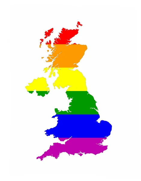 Reino Unido mapa gay —  Fotos de Stock