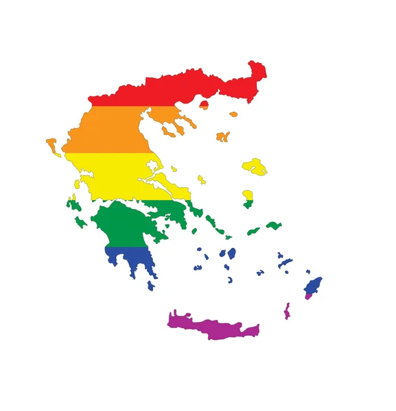 Grecia gay mapa — Fotografia de Stock