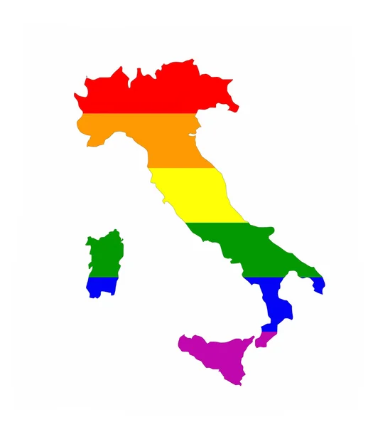 Italia gay mappa — Foto Stock