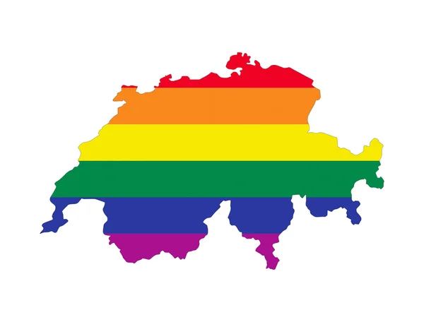 Switzerland gay map — Stock Photo, Image