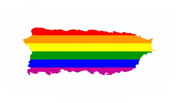 Puerto rico mapa gay — Foto de Stock