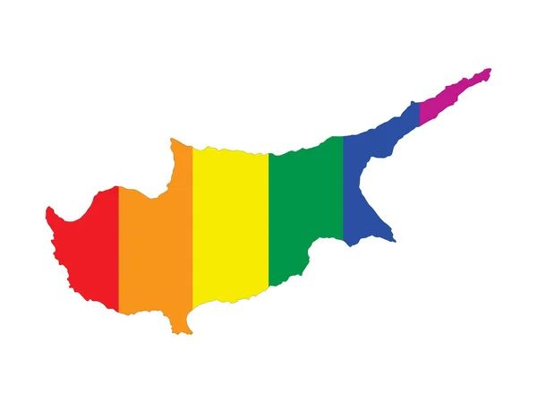 Cyprus mapa gay — Fotografia de Stock