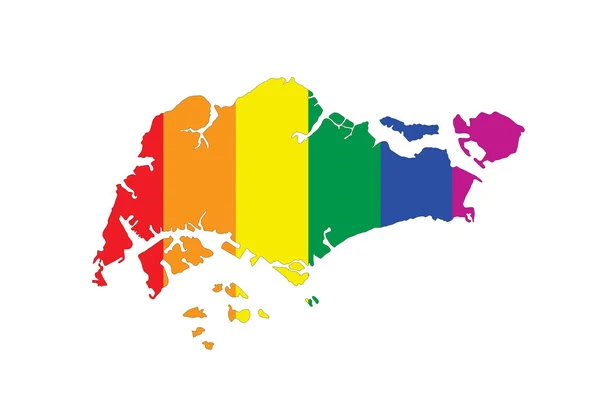 싱가포르 게이 지도 — 스톡 사진
