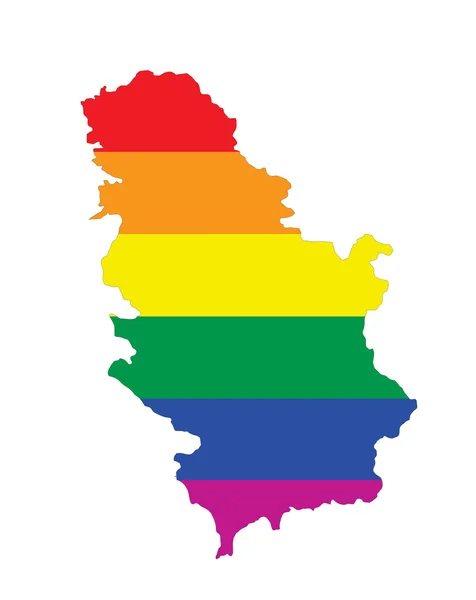 塞尔维亚同性恋地图 — 图库照片