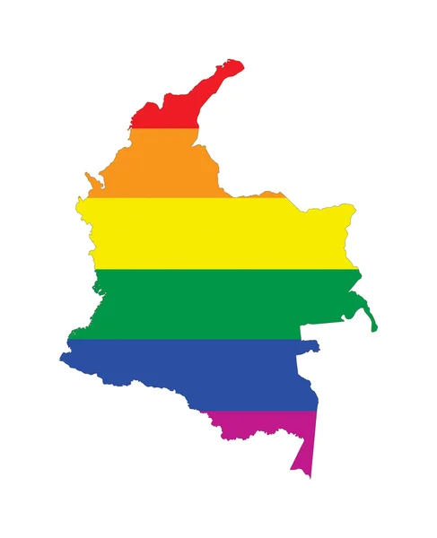 哥伦比亚同性恋地图 — 图库照片