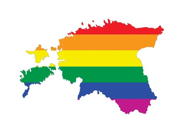 Estonia mapa gay — Foto de Stock