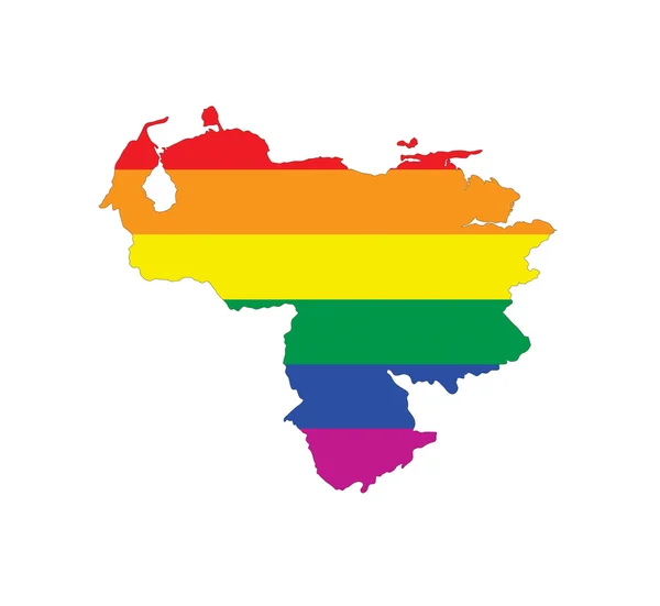 Venezuela mapa gay — Fotografia de Stock