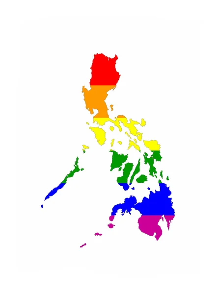 Gay mapa Filipíny — Stock fotografie