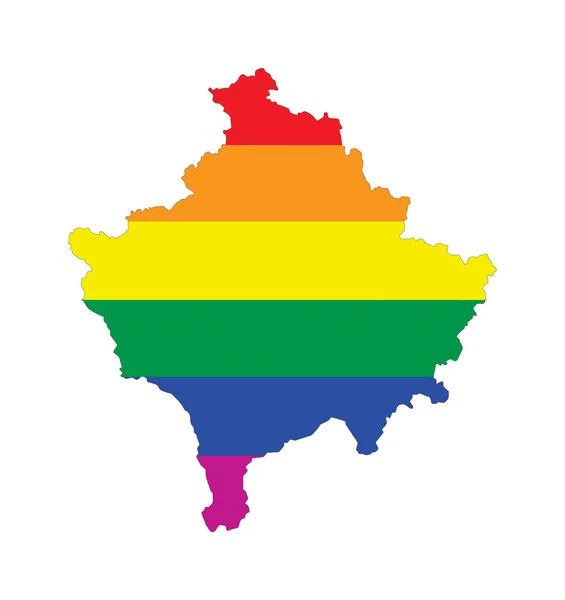 Kosovo mapa gay — Fotografia de Stock