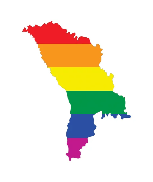 Homo kaart van Moldavië — Stockfoto