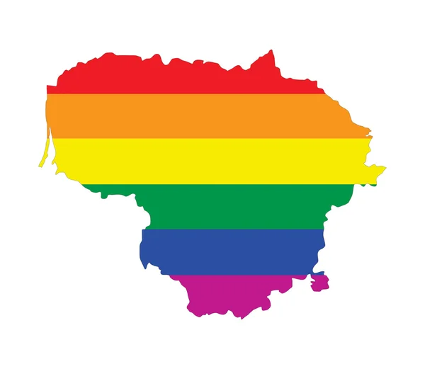 Lithuania mapa gay — Fotografia de Stock