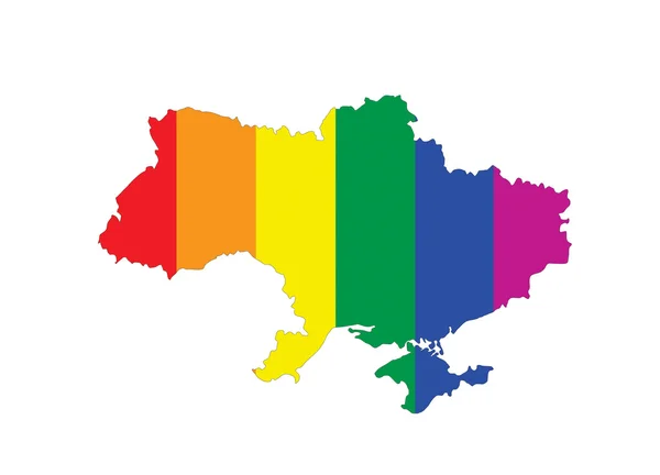 우크라이나 게이 지도 — 스톡 사진