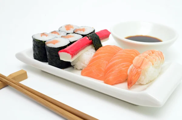Sushi tray detail — Stok fotoğraf