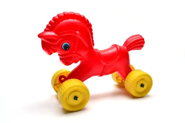 Brinquedo cavalo vermelho — Fotografia de Stock