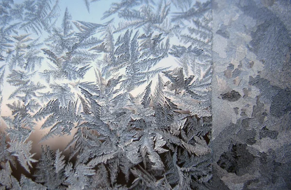 Finestra invernale congelata — Foto Stock