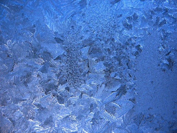 Ventana de invierno congelada — Foto de Stock