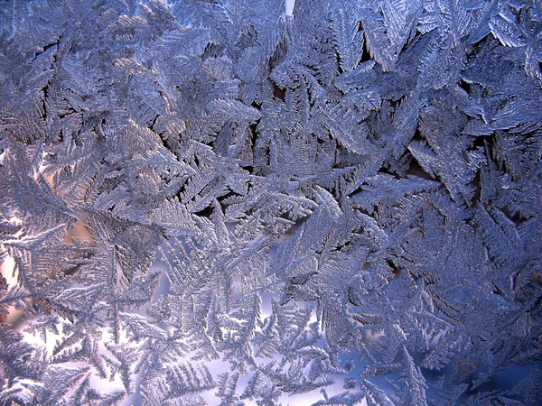 Finestra invernale congelata — Foto Stock