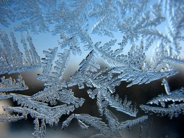 Finestra invernale congelata — Foto Stock