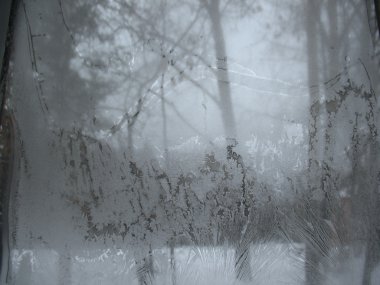 donmuş kış penceresi