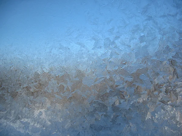 Finestra invernale congelata — Foto Stock