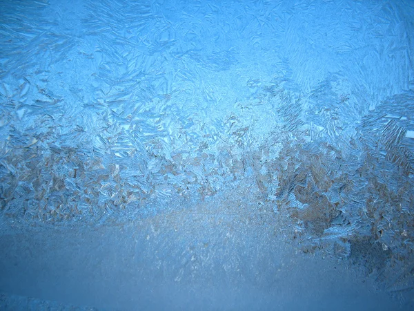 Frosty model pe fereastra de iarnă — Fotografie, imagine de stoc