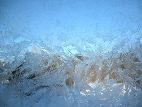 Ventana de invierno congelada — Foto de Stock