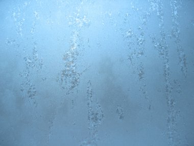 Kış penceresinde soğuk desen