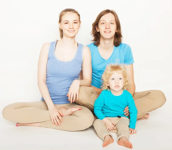 Happy sporty family — Stock Photo, Image