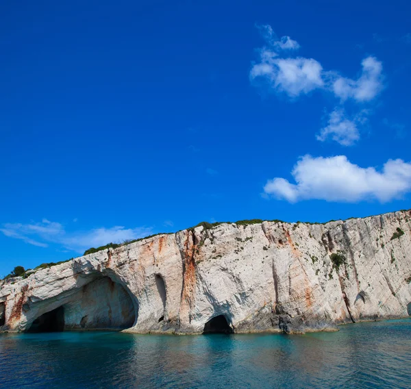 Niebieskie jaskinie na wyspie Zakynthos — Zdjęcie stockowe