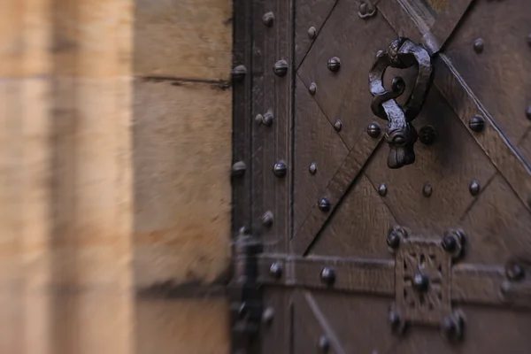 Beautiful metal gate of ancient castle, Prague — Stock Photo, Image