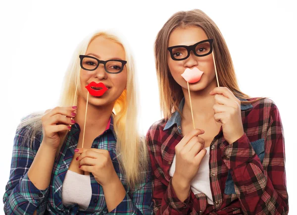 Due ragazze alla moda sexy hipster — Foto Stock