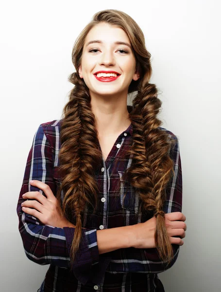 Γυναίκα μαλλιά στυλ πορτρέτο. — Φωτογραφία Αρχείου