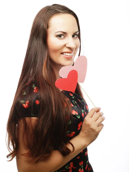 Playful young woman ready for party — Stock Photo, Image