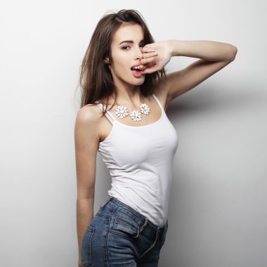 Genç güzel kadın.