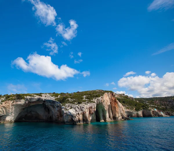 Zakynthos adasındaki mavi mağaralar — Stok fotoğraf