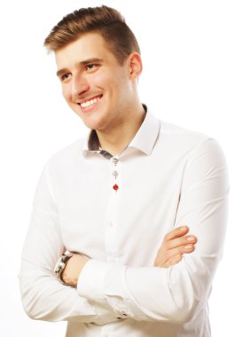 gülümseyen izole iş adamı