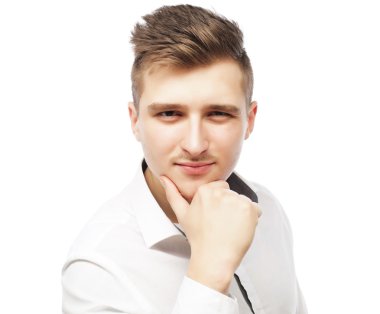 gülümseyen izole iş adamı