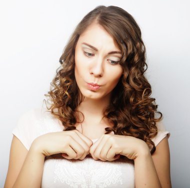 Genç güzel kadın.