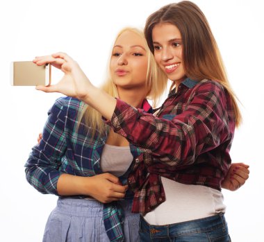 Selfie alarak güzel hipster kızlar.