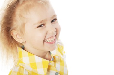 Sevimli gülen kız.