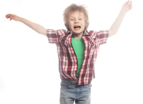 Little boy jumping — Stock Photo, Image