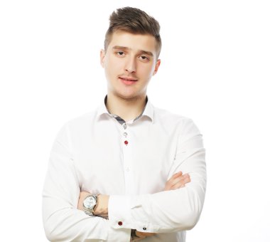 gülümseyen izole iş adamı