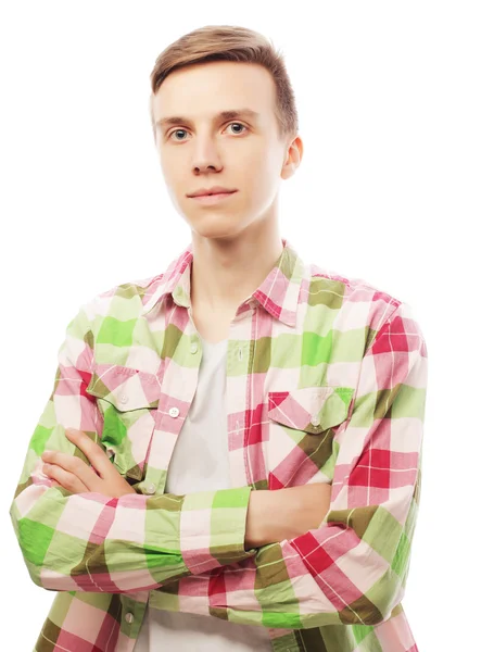 Knappe jongeman in shirt — Stockfoto