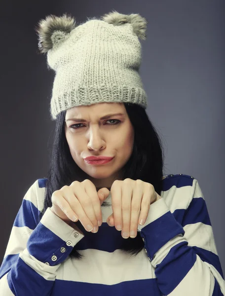 Portrait of young funny woman — Stock Photo, Image