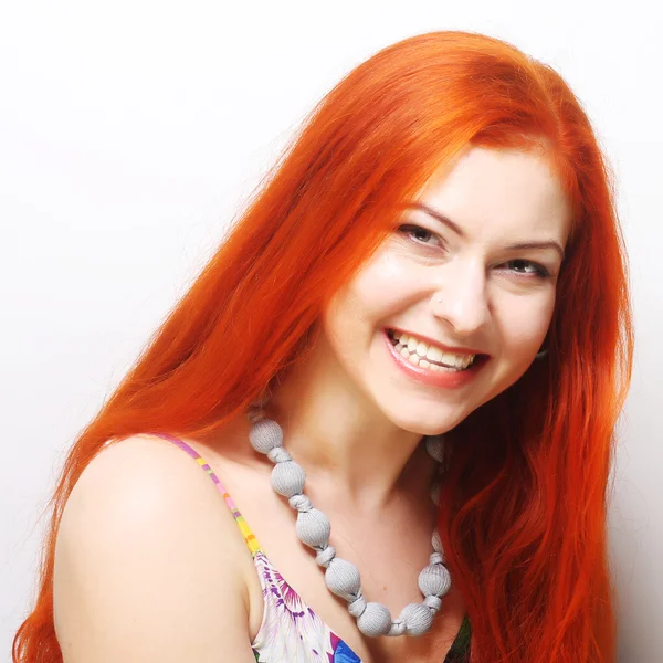 Bella donna dai capelli rossi — Foto Stock