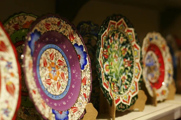 Turkse keramiek op de markt — Stockfoto
