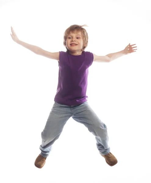 Pequeño niño saltando — Foto de Stock